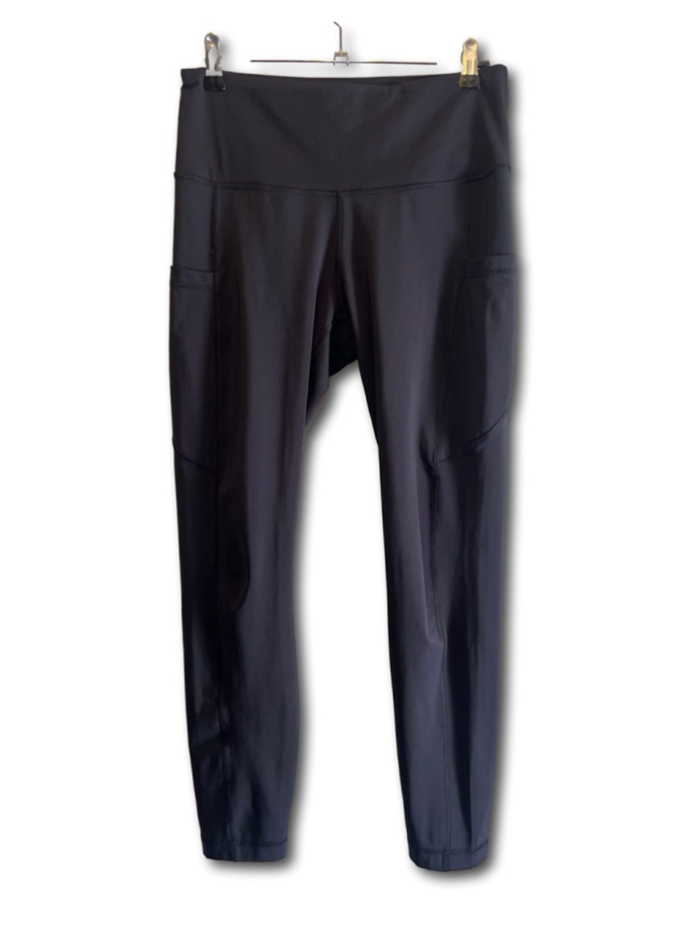 90 Degree By Reflex Leggings Womens Medium Black High Rise Yoga Pants Pockets